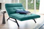 Chaise longue AMERIVA Maxi Velvet Vert émeraude - Noir