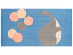 Tapis enfant BALABANG Bleu - Gris - Rose foncé - Blanc - Fibres naturelles - 80 x 1 x 150 cm