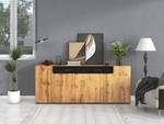 Sideboard NaturⅢ Beige - Holzwerkstoff - Kunststoff - 40 x 80 x 208 cm