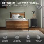 Metallbett mit Matratze 94 x 81 x 208 cm - Mit Lattenrost