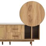 Rattan-TV-Ständer Bohème-Stil Ⅰ Braun - Holzwerkstoff - Holz teilmassiv - 40 x 52 x 190 cm