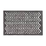 Rutschfeste Badematte mit Chevron Muster Grau - Textil - 50 x 1 x 80 cm