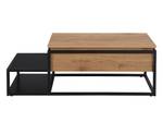 Table basse relevable LUTESA Noir - Bois manufacturé - 60 x 38 x 110 cm