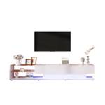 Buffet TV Cronus Ⅱ Marron - Blanc brillant - Blanc