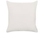 Coussin décoratif WOODI Noir - Blanc crème - Blanc