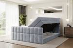 Boxspringbett MIAMI-Z KING Hellgrau - Breite: 160 cm