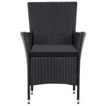 Garten-Essgruppe (9-teilig) 3001262-1 Schwarz - Kunststoff - Polyrattan - 90 x 75 x 190 cm