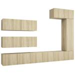 TV-Schrank 7er Set D636 Braun - Holzwerkstoff - 30 x 30 x 80 cm