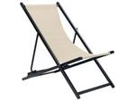 Chaise longue LOCRI II Beige - Noir