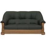 Arkansas Sofa 3-Sitzer Grün - Echtleder - Massivholz - 195 x 95 x 94 cm