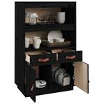 Highboard DE3026 Schwarz - Massivholz - 40 x 109 x 67 cm