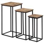 Beistelltische 3er Set D557 Braun - Holzwerkstoff - 35 x 72 x 35 cm