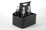 Flaschenhalter SIXFLSK32BL Schwarz - Kunstleder - 25 x 19 x 32 cm