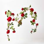 Rosengirlande mit Rosen Rot - Kunststoff - 10 x 180 x 180 cm