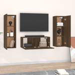 TV-Schrank 3er Set D731 Braun - Holz teilmassiv - 30 x 30 x 80 cm