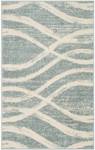 Kurzflorteppich Shea Webstoff - Beige - Blau - 90 x 150 cm