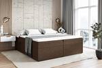 Boxspringbett mit Topper MARCE-BW Braun - Breite: 180 cm - H4