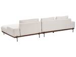 Ecksofa MARIFERD Beige - Schwarz - Creme - Eiche Dunkel - Armlehne davorstehend rechts - Ecke davorstehend links