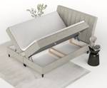 Boxspringbett Merton Beige - Grau - Breite: 200 cm - H4