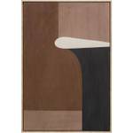 Tableau déco Classic Shape Brownie Marron - Pierre - Textile - 63 x 93 x 4 cm