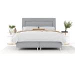 Boxspringbett Laguno Grau - Breite: 160 cm