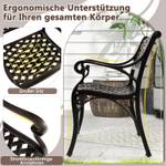 Gartenstühle ZB33680IZ-4DE (2er Set) Braun - Metall - 57 x 82 x 60 cm