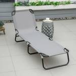 Sonnenliege 84B-442GY Grau - Metall - 56 x 28 x 188 cm