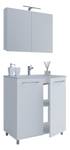 3-pièces lavabo Badinos SC Blanc crème - Blanc - Largeur : 60 cm