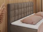 Boxspringbett CARMEN Braun - Breite: 200 cm - H3 - Textil