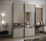 Armoire Lux 4 Beige - Noir - Largeur : 170 cm