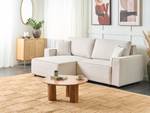 Ecksofa KARILA Beige - Creme - Armlehne davorstehend links - Ecke davorstehend rechts - Schlaffunktion davorstehend rechts