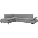 Terrence Ecksofa links, hellgrau Grau - Textil - 270 x 76 x 190 cm