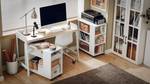 Bureau FWT41-WN Blanc - Bois manufacturé - 125 x 80 x 51 cm