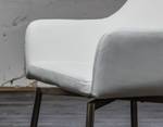 Chaise LOUI,pivotant, similicuir noir Chaise LOUI de KAWOLA, fauteuil pivotant, chaise de salle à manger, similicuir noir - Blanc