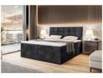 Boxspringbett Drago Schwarz - Breite: 120 cm - H3