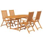 Salle à manger (lot de 5) 3007426-1 Marron - Bois massif - Bois/Imitation - 100 x 74 x 200 cm