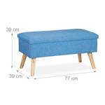 Banc avec espace de rangement Anthracite - Bleu - Marron clair