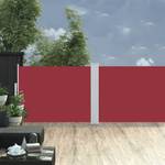 Auvent latéral Rouge - Textile - 1000 x 100 x 1 cm