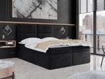 Boxspringbett mit Topper NESTEA Schwarz - Breite: 200 cm - H3