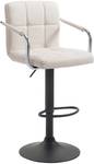 Barhocker Lucy V2 Stoff schwarz Beige - Schwarz