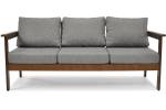 Gartensofa BELLA 3 Braun - Grau - Massivholz - 113 x 70 x 70 cm