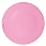 Spitze Tablett 脴 32 cm rosa 