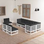 Garten-Lounge-Set (8-teilig) 3009797-2 Anthrazit - Weiß