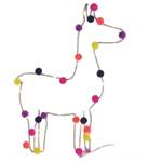 Lama avec pompons lumineux 33 cm Matière plastique - 25 x 33 x 1 cm