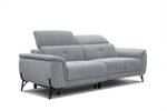 Sofa Avena (3-Sitzer mit Relax L) Silber / Grau - Silbergrau