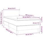 Boxspringbett 3017288-1 Dunkelgrau - 90 x 203 cm