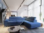 Ecksofa APIRO R-S Blau - Ecke davorstehend rechts