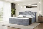 Boxspringbett VILA Hellgrau - Breite: 160 cm - H4