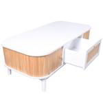 Table basse d'appoint Coeus Ⅲ Imitation chêne - Bois - Blanc