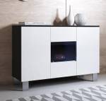 Buffet Luke A2 Noir - Blanc - Hauteur : 82 cm